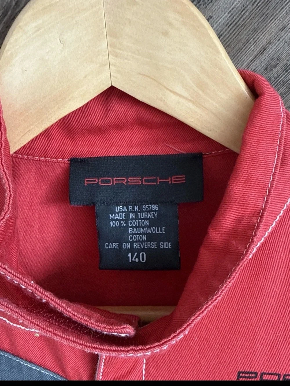 Porsche Design Kids One-Piece Bodysuit in Red, Gray, White